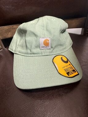 Carhartt Light Mint Green Canvas Cap with Logo Patch